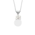 thumbnail image 2 of Delight Jewelry Acrylic 7/8" Disc Imitation Pearl White Bow Heart Necklace, 2 of 4