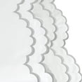 thumbnail image 2 of Melange Home Percale Cotton Double Scalloped Embroidered Crisp Sheet Set Twin - Grey, 2 of 4