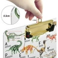 thumbnail image 3 of FMSHPON Dinosaurs Alphabet Clipboard Hardboard Wood Nursing Clip Board and Pull for Standard A4 Letter 13x9 inches, 3 of 7