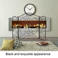 thumbnail image 2 of Minhui Large Size Retro Wrought Iron Casting Fireplace Screen Flower Pattern Fireplace Guard for Home 50*35.8in, 2 of 16