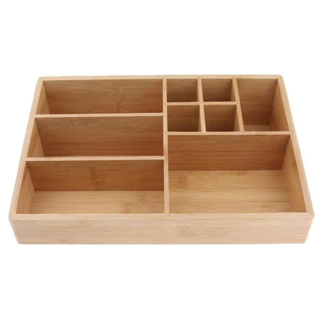 Soporte Cosmético de Bandeja Organizador de Almacenamiento de Maquillaje de Madera Colco