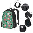 thumbnail image 3 of Defioc Tropical Flamingo Pattern Carry on Backpack,16.5x12.5x5.5 Personal Item Bag Carry On Backpack Water Resistant Lightweight Daypack, 3 of 7