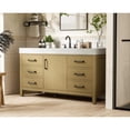 thumbnail image 3 of Elegant Kitchen and Bath 60 inch Single Bathroom Vanity In Honey Brown, 3 of 10