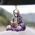 thumbnail image 4 of Gaecuw Outside Halloween Decor, Halloween Full Of Exquisite Acrylic 8x8cm Skeleton Hanging Decorations 0.5cm Thick And Decorative Mysterious All Hallows Eve for Halloween Decoration, 4 of 6