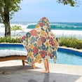 thumbnail image 3 of Yayeee Kids Hooded Towel with Hand Pockets Beach Soft Absorbent Bath Wrap 50 x 23.5 inch, Vibrant Flowers Pattern, 3 of 5