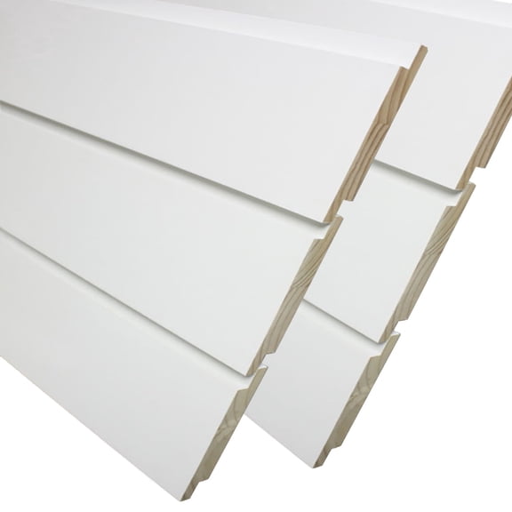 Nickel Gap White Shiplap Boards 9/16 in. x 7 ft.