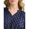 thumbnail image 3 of Time and Tru Women's and Women’s Plus Ruffle Neck Mini Dress, Sizes XS-4X, 3 of 4