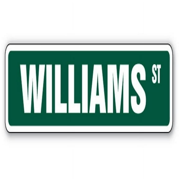 SignMission SS-Williams 18 in. Williams Street Childrens Name Room Sign