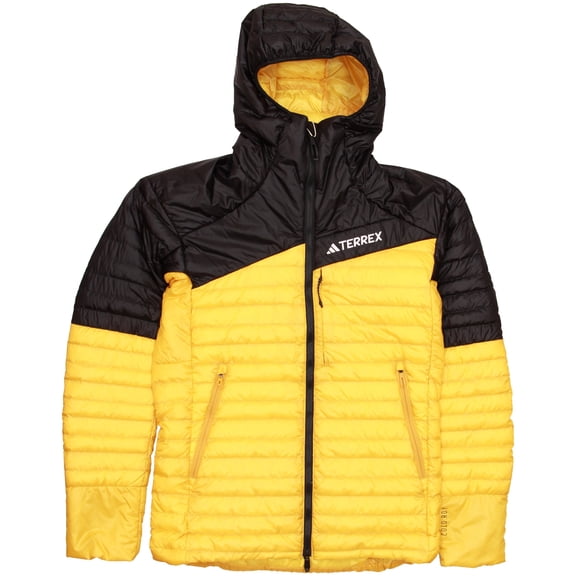 Adidas Men's Terrex Techrock Padded Hooded Jacket Yellow/Black S