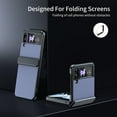 thumbnail image 2 of Allytechgroup Screen Protector Case for Samsung Galaxy Z Flip 3, Matte Slim Hinge Protection Anti-Scratch Full Body Shockproof Bumper Rugged Phone Case Cover for Galaxy Z Flip 3, Blue, 2 of 9