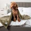 thumbnail image 4 of PetAmi Waterproof Dog Blanket for Medium Large XL Dog Puppy Cat Throw for Couch Cover Leakproof Protection, Sherpa Fleece, Reversible Soft Washable 80x60 Taupe Taupe, 4 of 9
