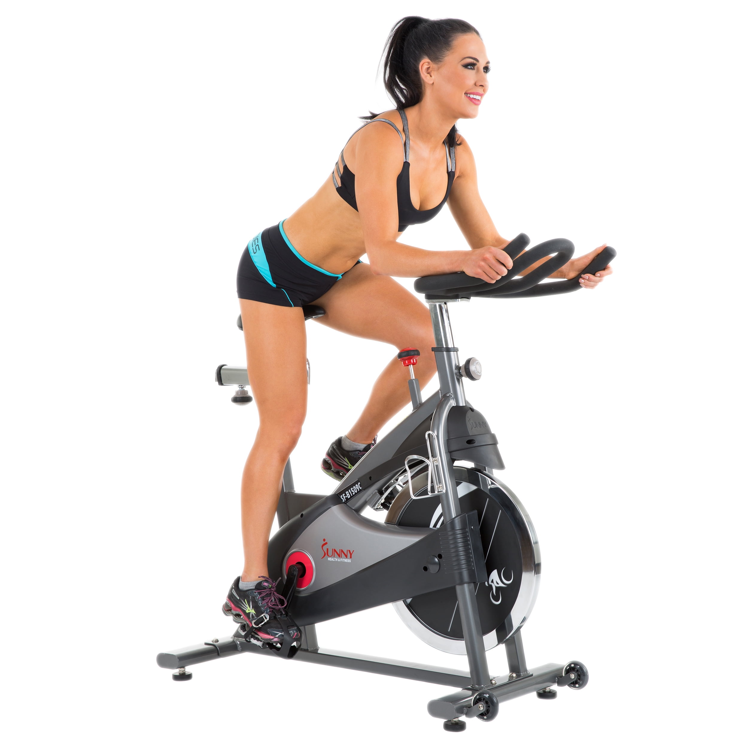 sunny health & fitness flywheel chain drive pro indoor bike