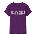 thumbnail image 4 of Baqcunre Valentine'S Day Shirts For Women Funny Print Casual T Shirt Printed Crew Neck Shirt Women's Pullover T Shirt(Purple S-3XL),Womens Tops Graphic Tees For Women Shirts For Women Womens Tops, 4 of 8