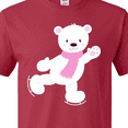 thumbnail image 4 of Inktastic Polar Bear, White Bear, Ice Skating Bear, Scarf T-Shirt, 4 of 5