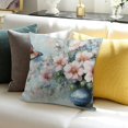 thumbnail image 3 of ZFLMY Indoor Decorative Flowers Butterfly Pillow Case for Sofa Couch 20x20in, 3 of 5