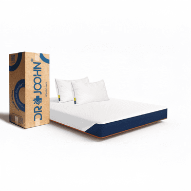Colchón en Caja + 2 Almohadas Nube Estándar DR JOOHN Individual Basic 18cm Altura, Foam Semi Firme para Todas las Edades.