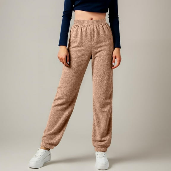 SIYUDAN Women Pants Casual Pants Khaki Adult Work Pants For Women Women Loose Pants Wide Leg Elastic Waist Pants For Women Summer Clothes For Women