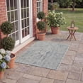thumbnail image 6 of SAFAVIEH Courtyard Morven Chevron Stripes Indoor/Outdoor Area Rug, 4' x 5'7", Grey/Navy, 6 of 16