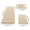 thumbnail image 3 of Tuvgenk 3 Piece Bathroom Rug Set Non Slip Water Absorbing Bathroom Rugs Sets 3 Large Bath Mat Set for Shower(Khaki,47x16 inch,24x16 inch,20x16 inch), 3 of 9