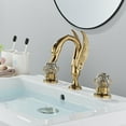 thumbnail image 5 of Senlesen Swan Ceramic Gold Widespread Basin Faucet, 5 of 10