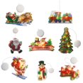 thumbnail image 1 of Luces navideñas para ventana Tssuoun, luces 3D con ventosa, campana de Papá Noel, luces para árbol de Navidad, cortina de ventana, luces de cadena, 1 of 8