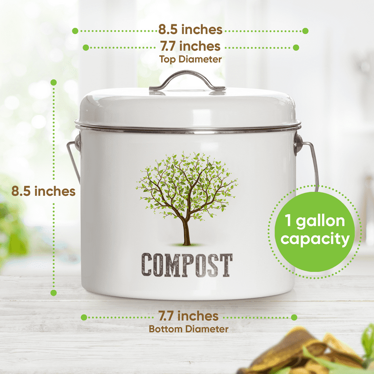1.0 Gallon Countertop Compost Bin with Lid