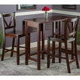 thumbnail image 2 of Winsome Wood Lynnwood 3-Pc Set, Drop Leaf Table & 2 V-Back Counter Stools, Walnut Finish, 2 of 4