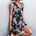 thumbnail image 3 of Women Sleeveless Dress, Belted Zipper Closure Comfortable Wear Summer Sleeveless Dress Attractive A Line For Daily Life ANGGREK Otros, 3 of 6