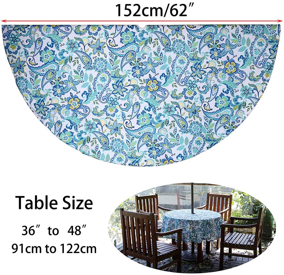 Nappe Ronde Avec Trou Parasol 152,4 Cm Xigua - Étanché Anti-Déversement Fermeture Éclair