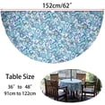 thumbnail image 3 of Nappe de Parasol Extérieur Durable avec Fermeture Éclair et Trou pour Parasol, Nappe Ronde Résistante à l'Eau et aux Taches 60 Pouces (Blanc+bleu), 3 of 7