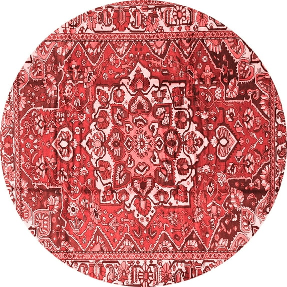 Ahgly Company Indoor Round Persian Red Traditional Area Rugs, 8' Round