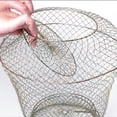 thumbnail image 3 of Foldable Metal Fish Net Fishing Basket Portable Fishing Cage Outdoor Fishing Tackle Accessories, 3 of 7