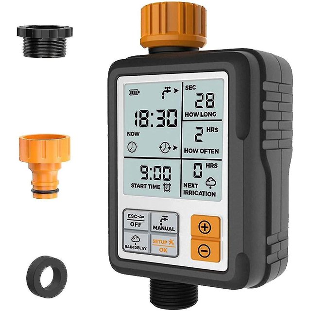 Temporizador de agua programable digital automático para grifo de jardín y sistema de riego por aspersión de manguera Co