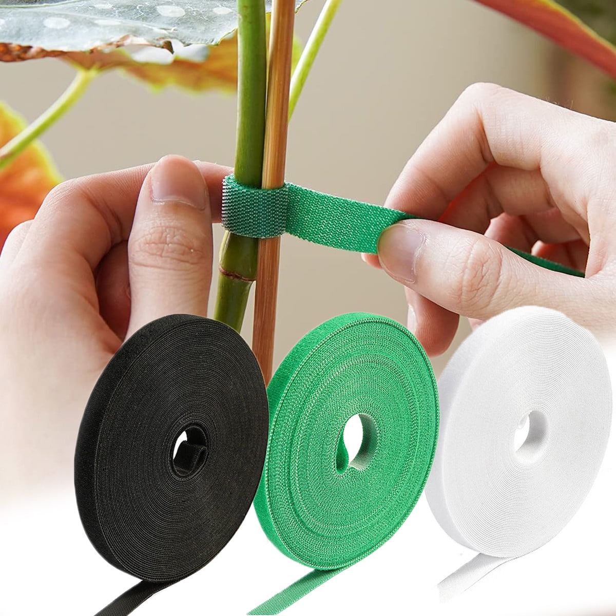 MYLTW Reusable Plant Ties for Climbing Plants,Plan Straps,Nylon Plant Tape Strap Gardening Tips,Tomato Plant Support,Garden Wire Ties for Cables(50 Foot x