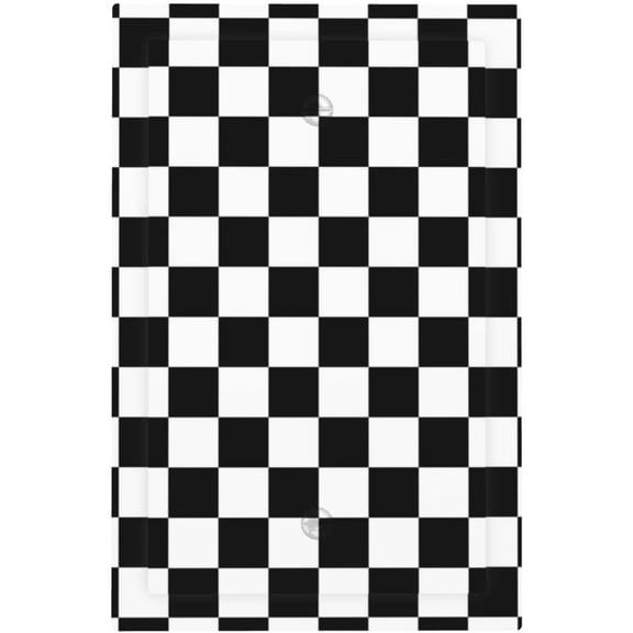 Black White Checkered Wall Plate Light Switch Cover Receptacle Electrical Outlet Covers Single Blank
