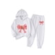 thumbnail image 2 of Cowsor Pink Bow 2 Piece Sets Sweatsuit for Girl Cute Kids Fall Clothes Graphic Hoodies Pullover and Sweatpants Outfits, 2 of 6