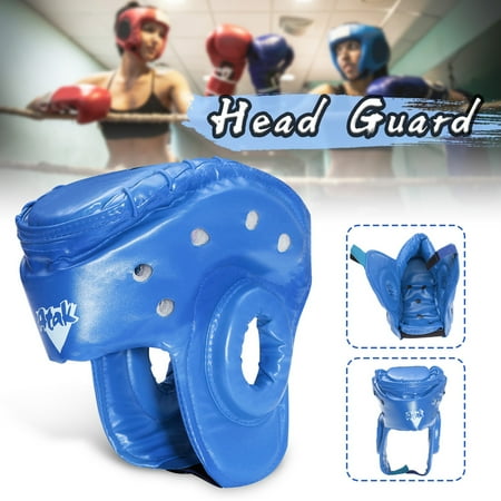 Youth/Adults Unisex Boxing PU Leather Head Guard Protector Helmet MMA Muay Thai Sanda Taekwondo Protector Headgear Boxing Sparring MMA Martial Arts (Best Thai Boxing Camp Thailand)