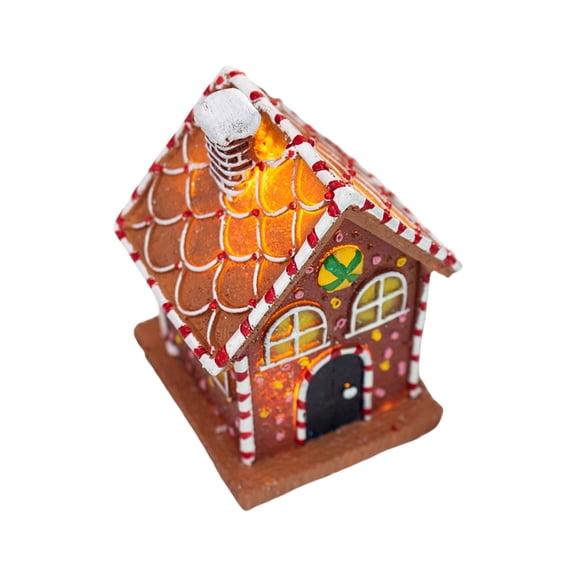 Large Christmas Village Gingerbreads House LED Christmas Gingerbreads House for Seasonal Home Accent