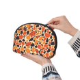 thumbnail image 6 of Portable Bags Clutch Pouch Zipper Smooth Built-In Compartment For Travel Vacation Business Camping Leopard Skin Print Style Orangered_3, 6 of 7