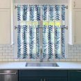 thumbnail image 3 of Flower Kitchen Curtain Valance 3 Piece Set Short Curtain Sink Window Decor 36 Inch Small Window Treatment Tier 27.5x36 Length, 3 of 5