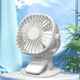 thumbnail image 3 of Ventilador Refrigeración Portátil Ventilador Práctico 3 Velocidades 1200 MAh para Interiores Y Exteriores (blanco), 3 of 6