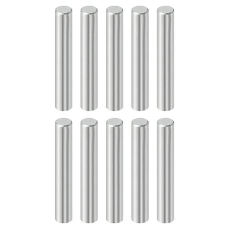 Uxcell 10 Pcs 6 mm x 35 mm Dowel Pins, 316L Stainless Steel Cylindrical Dowel Pins Shelf Support Peg Pin Rod Fasten Elements Metal Shelf Pegs Silver Tone