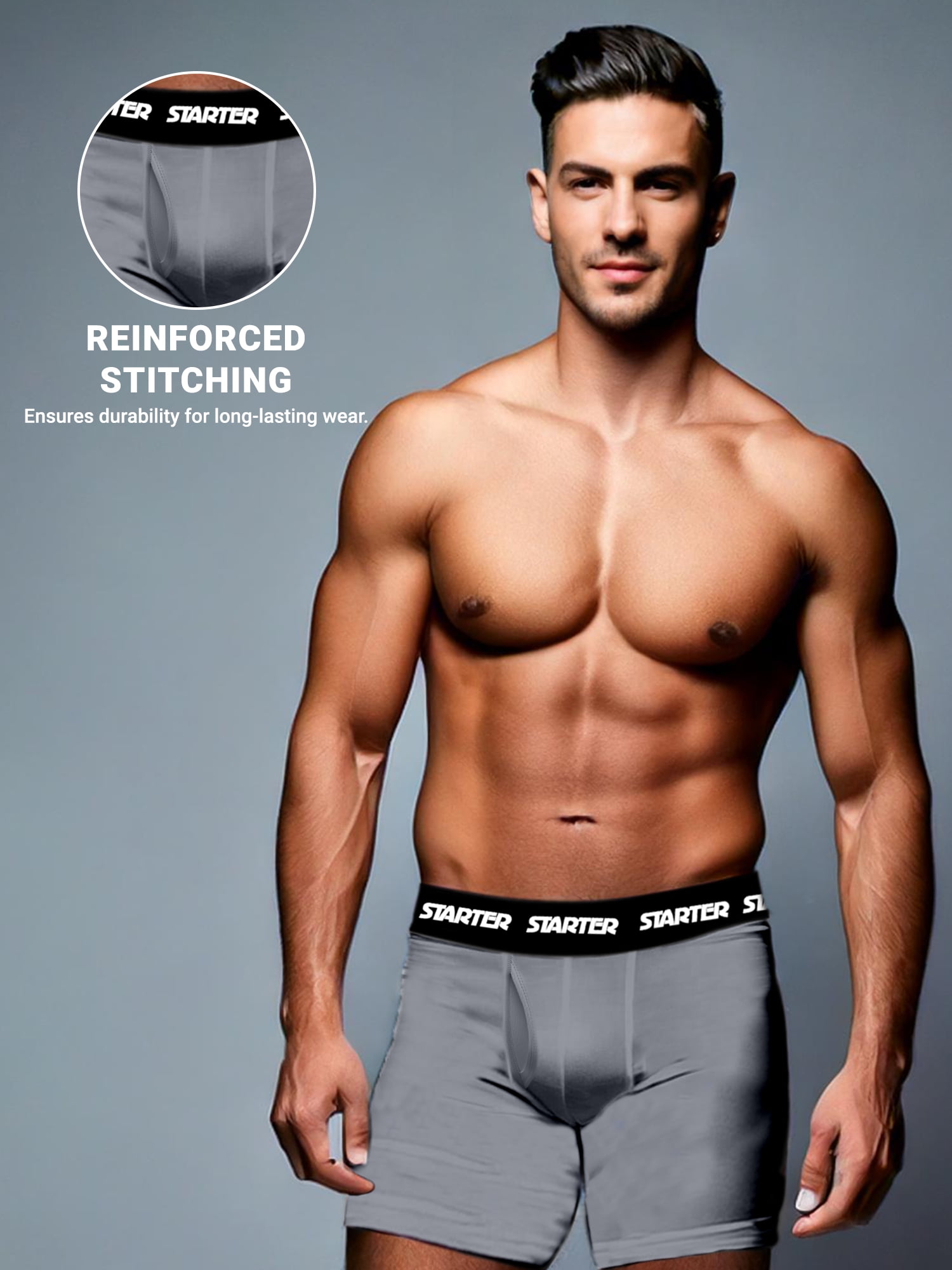 Starter Men’s and Big Men’s Active Performance Boxer Briefs, 6-Pack, Sizes S-5X