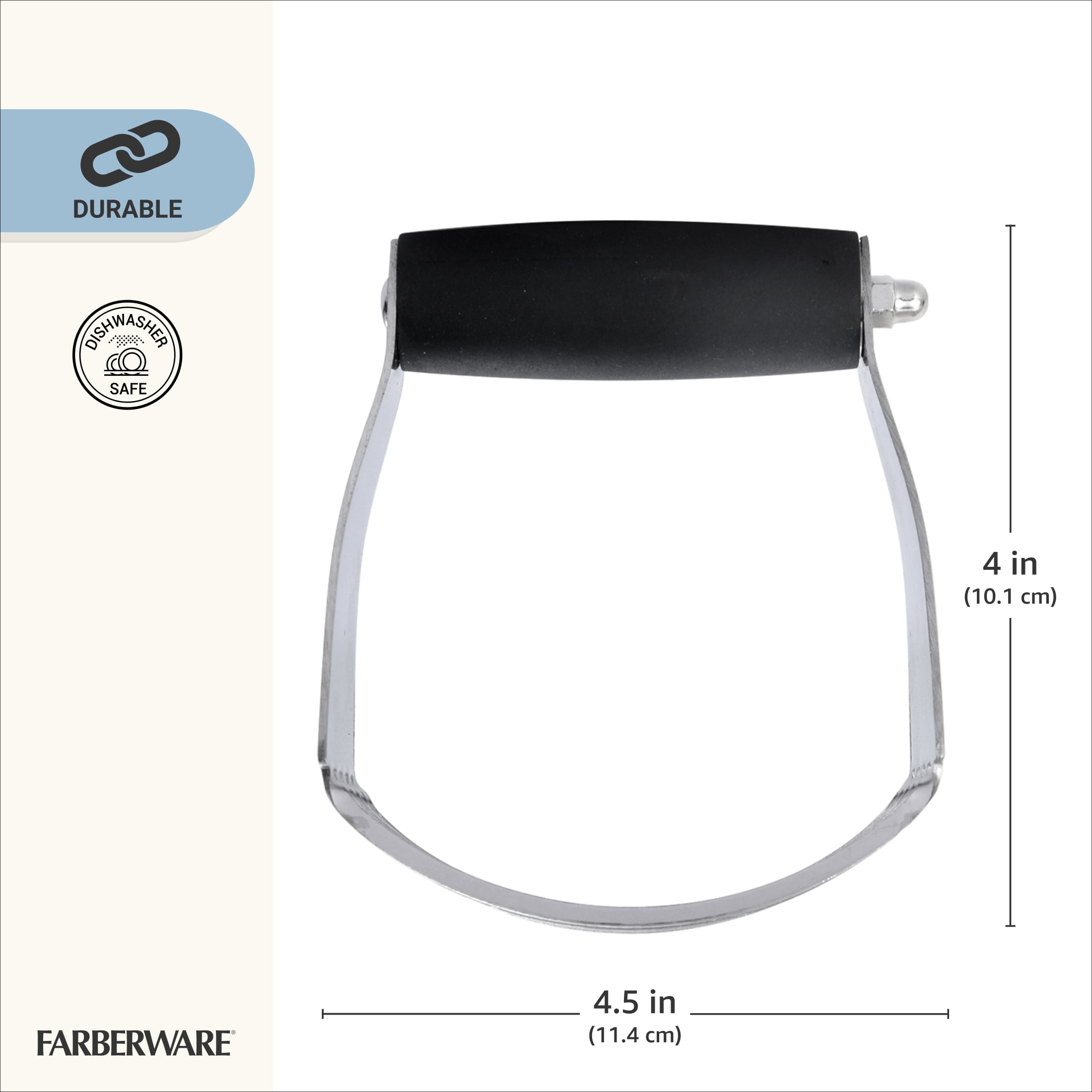 Farberware Soft Grips Stainless Steel Pastry Blender for Baking and Dough Mixing