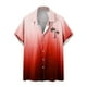 thumbnail image 1 of Mens Manga Corta Botón Abajo Camisas Botones Casuales Imprimir Blusa Turndown, Camisa de Poliéster para la Fiesta, los Negocios Y el Uso Casual Diario, 1 of 5