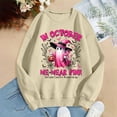 thumbnail image 5 of Breast Cancer Awareness Halloween Sweatshirts for Women In October We Wear Pink Ghost Graphic Crewneck Sweatshirt, 5 of 6