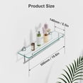 thumbnail image 3 of Woindo Bathroom Glass Shelf with Railing, Floating Tempered Glass Bathroom Wall Shelf Rectangle 20 Inch Over The Toilet Storage Cabinet, Gaming Floating Shelves, Bathroom Accessories and Home Decor, 3 of 14