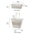 thumbnail image 3 of Mouliraty Collapsible Laundry Baskets Plastic, 13x10.63x6.3 in Foldable Laundry Basket Clothes Storage Basket, with Handles, Durable,Space Saver, 3 of 6