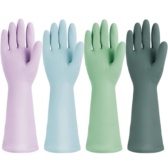 Guantes de goma para lavar platos de cocina Josocoah, impermeables, de látex