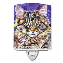 Caroline's Treasures 7390CNL Maine Coon Sassy Ceramic Night Light, 6x4x3", multicolor